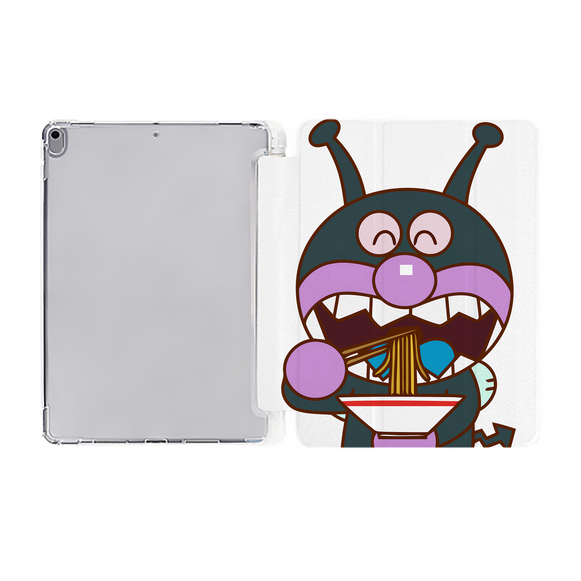 （画像用） アンパンマン Anpanman IPad ケース ペン収納付き 三つ折りスタンド PUレザー×シリコン 対応機種9.5/10.5/10.9インチ